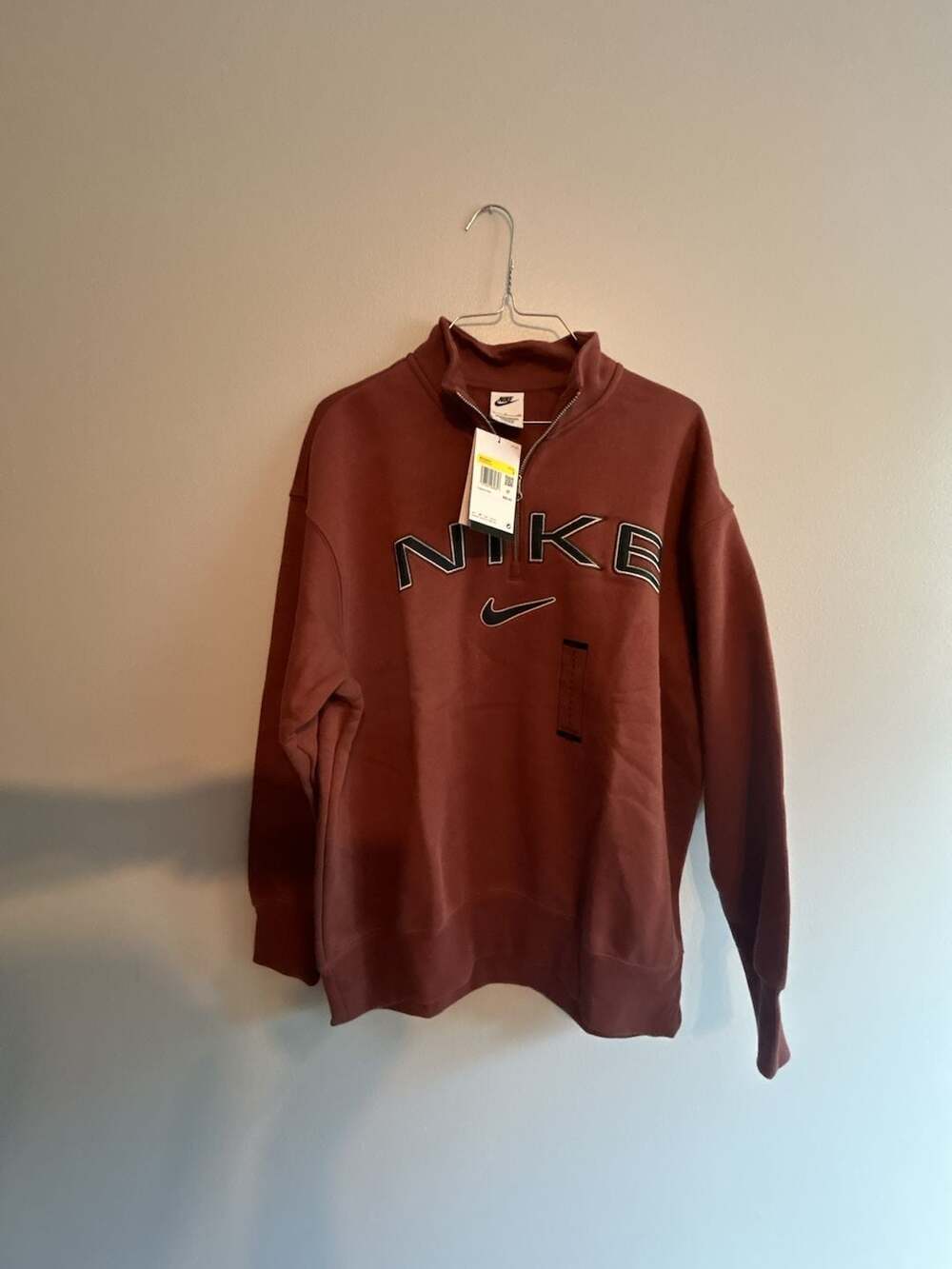 Nike Women's OVERSIZED Sportswear Half-Zip Fleece Sweatshirt Size S
